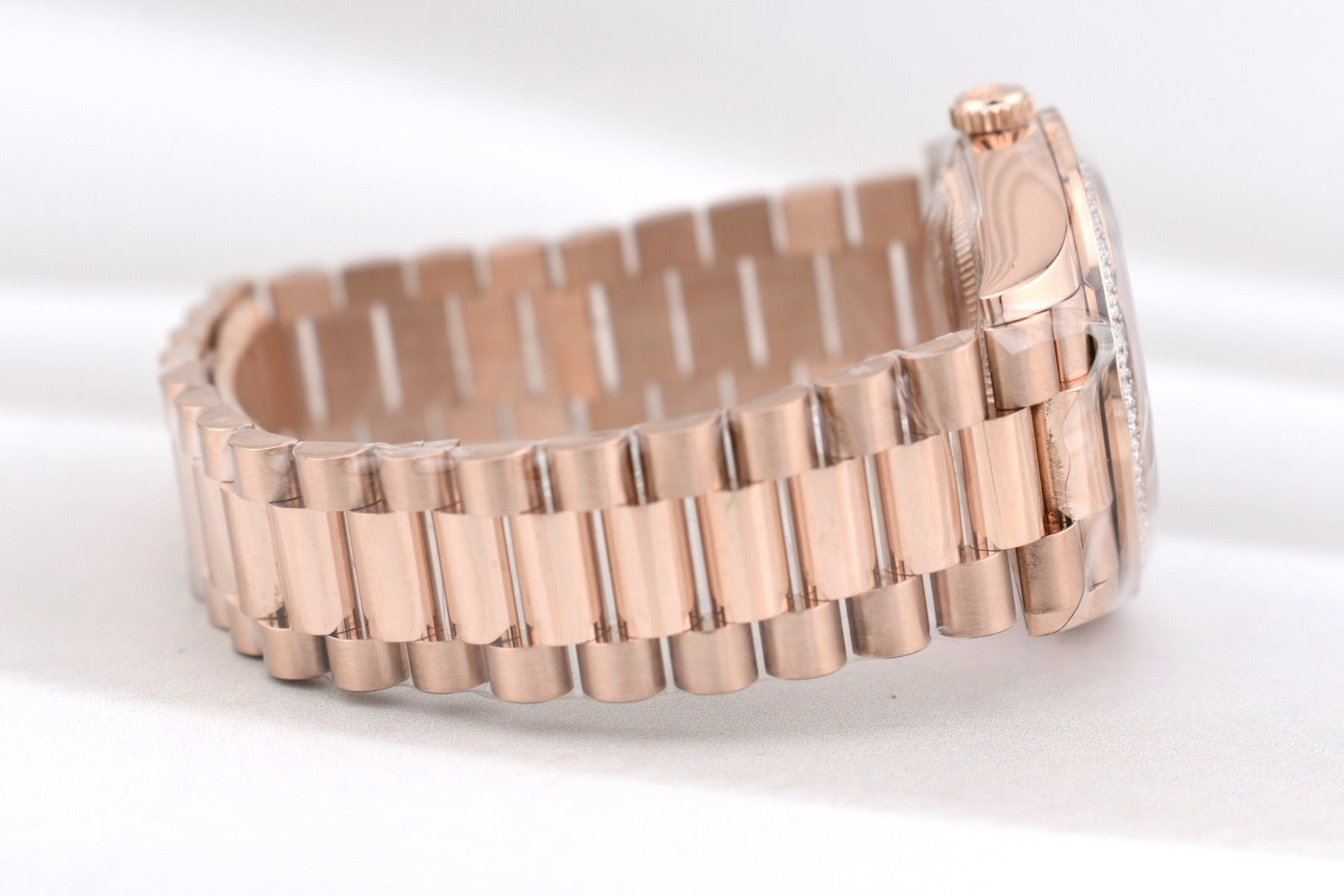 Rolex Day Date 36 Rose Gold Chocolate Baguette Diamond Dial 128345RBR 2023