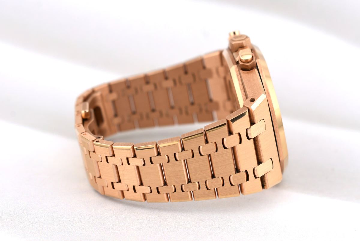 Audemars Piguet Royal Oak Chronograph Rose Gold Blue Dial 26331OR 2021