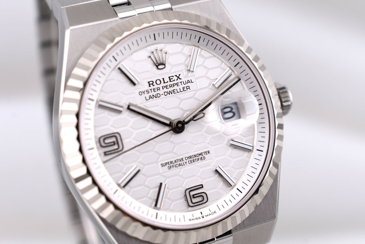 Rolex Land Dweller 40 White Honeycomb Dial 127334 2026