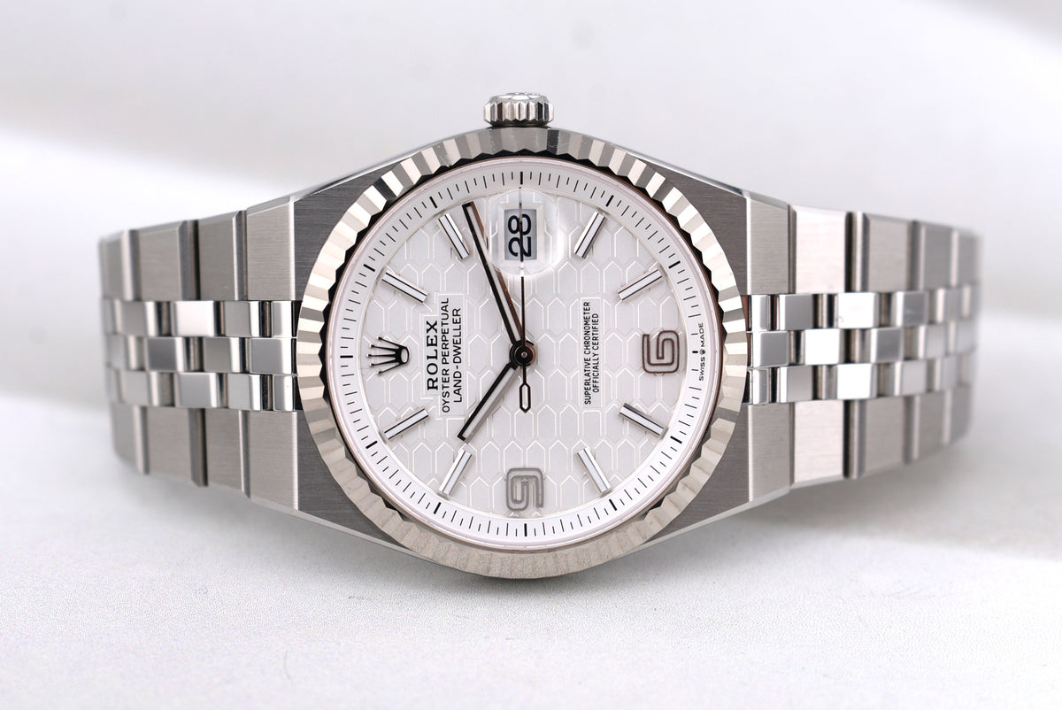 Rolex Land Dweller 40 White Honeycomb Dial 127334 2026