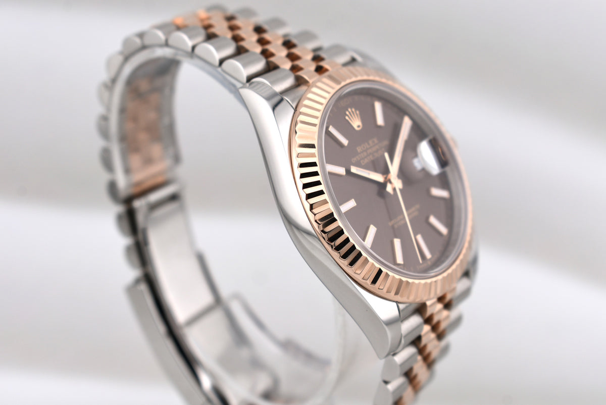 Rolex Datejust 41 Two Tone Chocolate Index Dial Jubilee Band 126331 2025