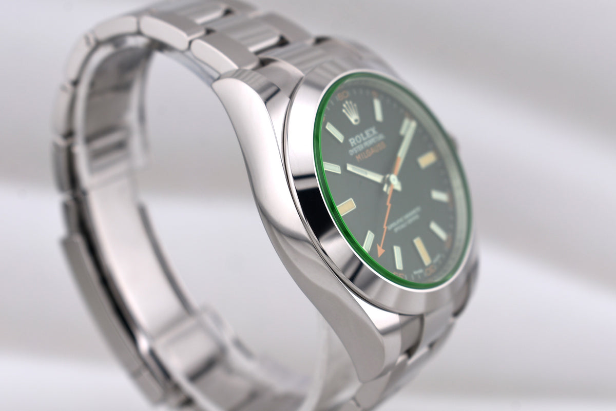 Rolex Milgauss Black Dial Green Crystal 116400GV 2020