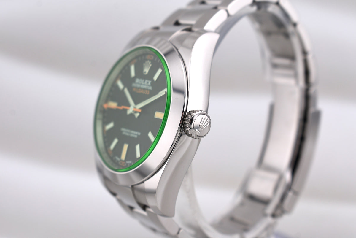 Rolex Milgauss Black Dial Green Crystal 116400GV 2020