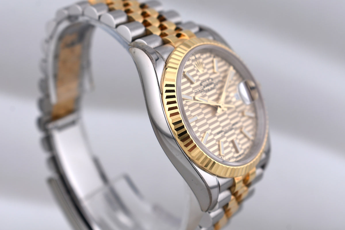 Rolex Datejust 36 Champagne Fluted Motif Dial 126233 2022