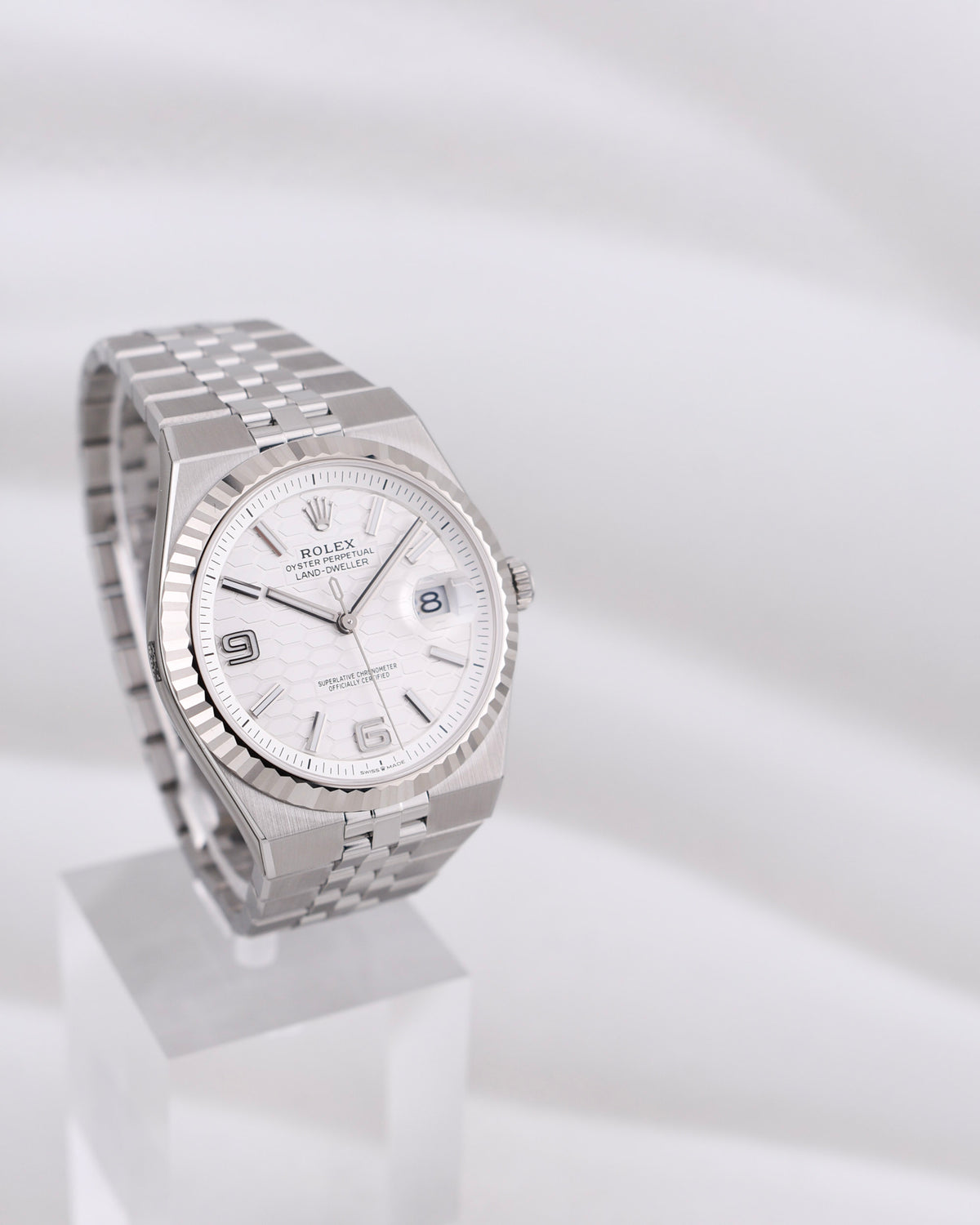 Rolex Land Dweller 40 White Honeycomb 127334 2026