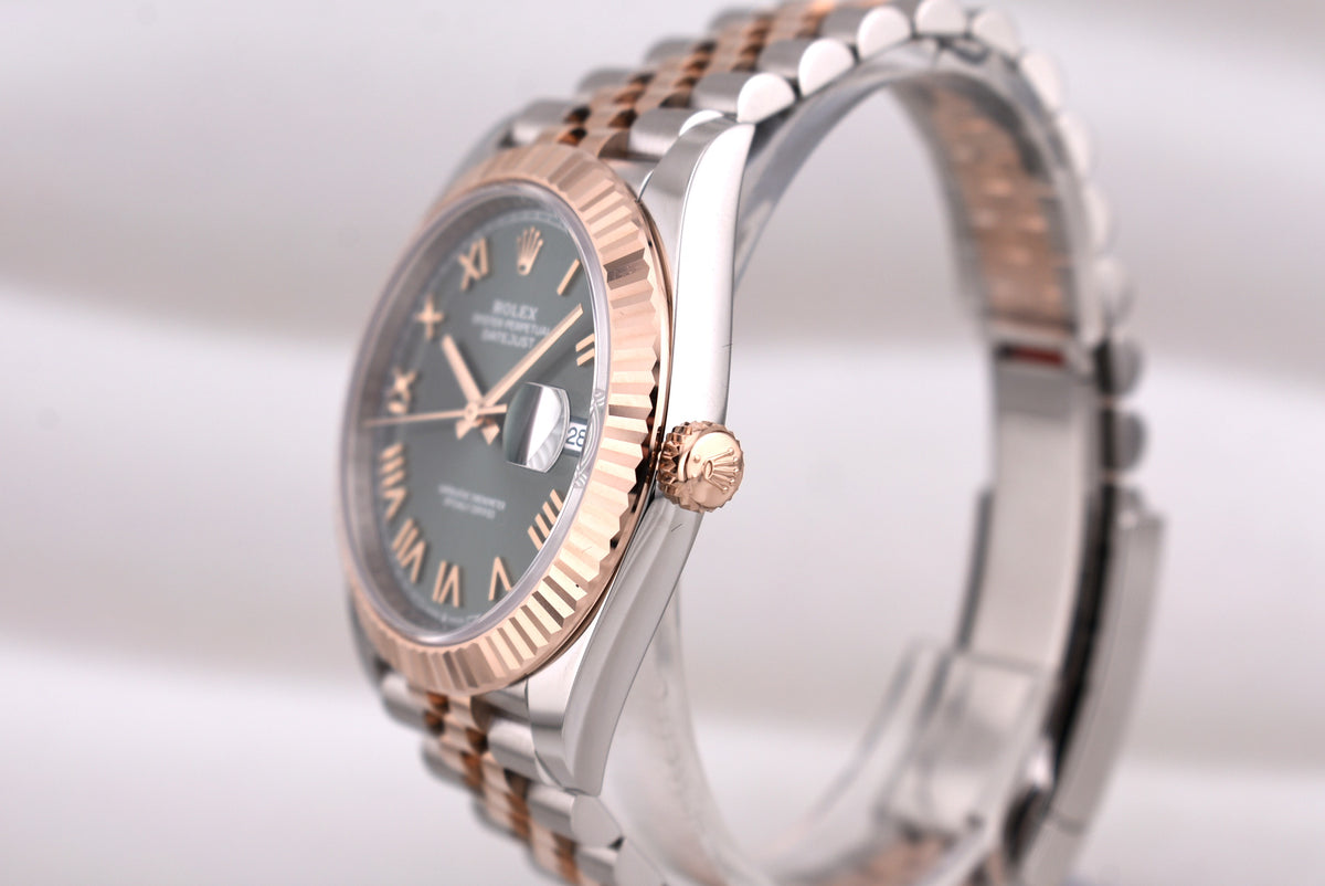 Rolex Datejust 41 Two Tone Rose Gold Mint Green Roman 126331 2026
