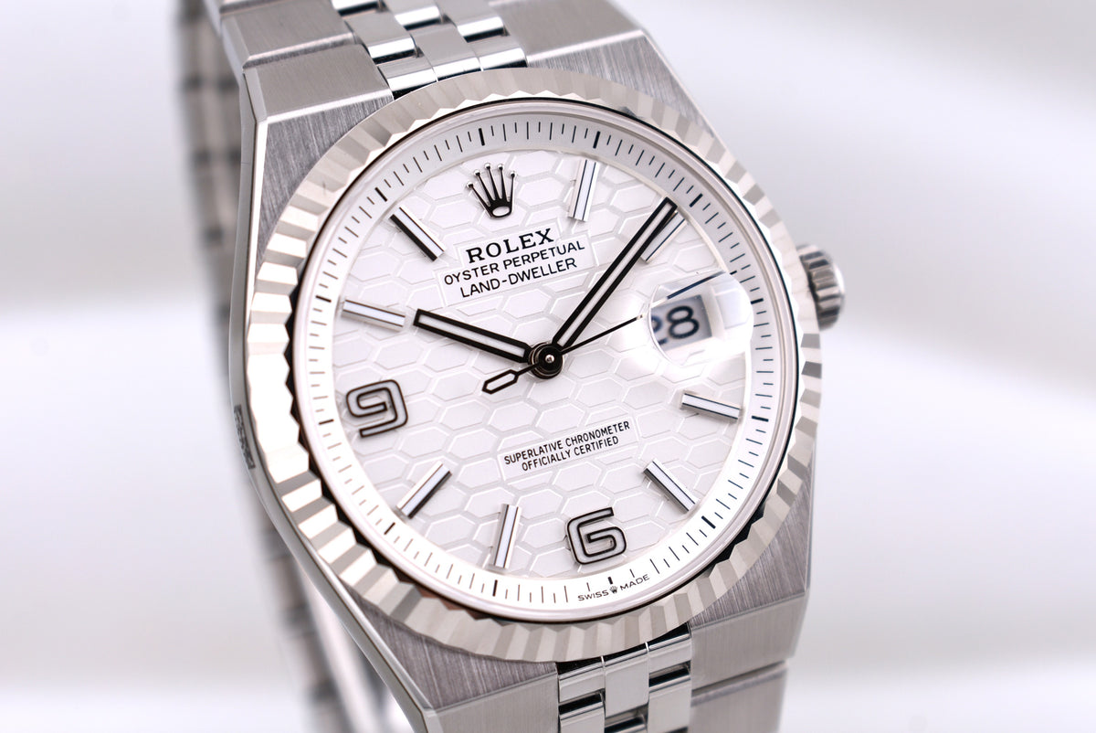 Rolex Land Dweller 40 White Honeycomb 127334 2026