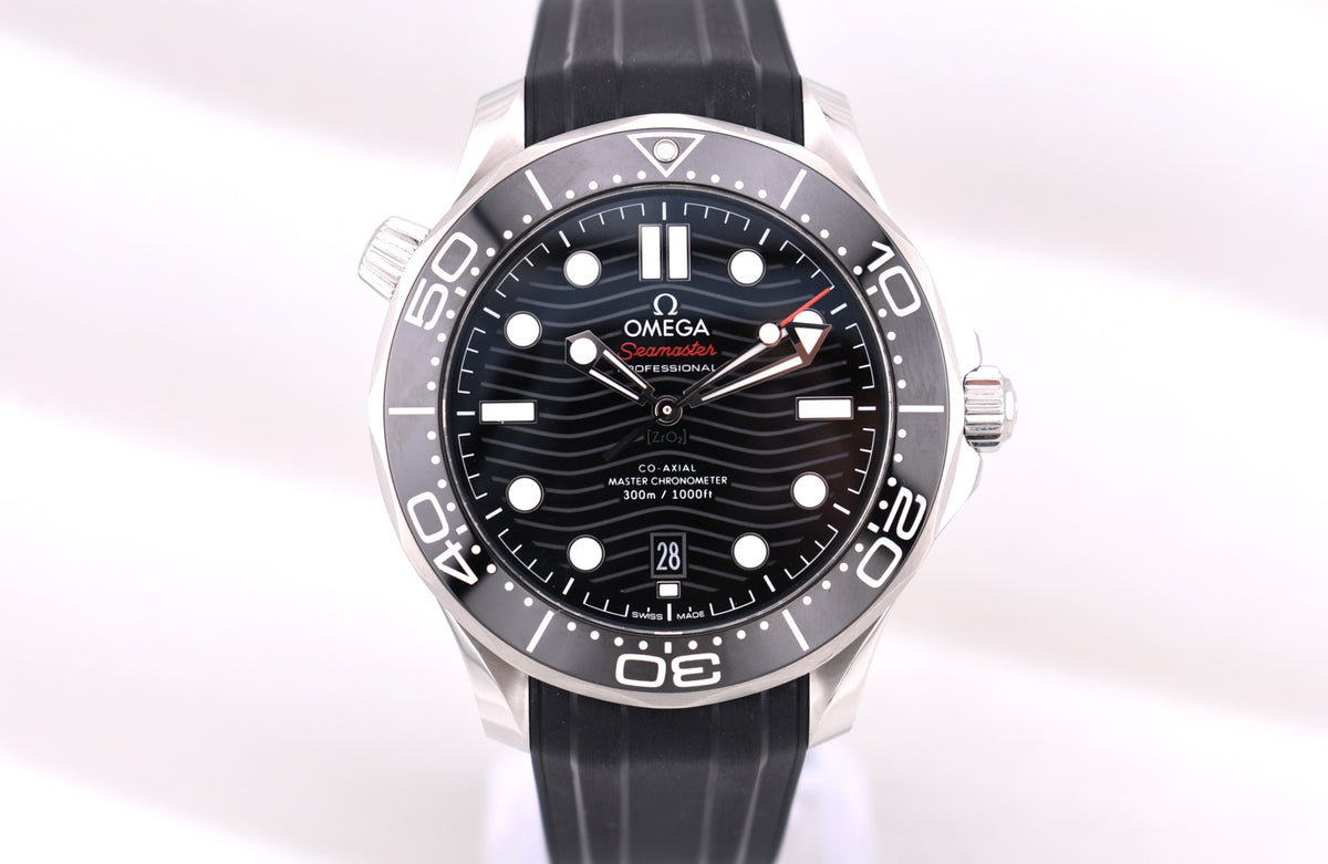 Omega Seamaster 300m Black Dial Rubber Band 210.32.42.20.01.001 2026