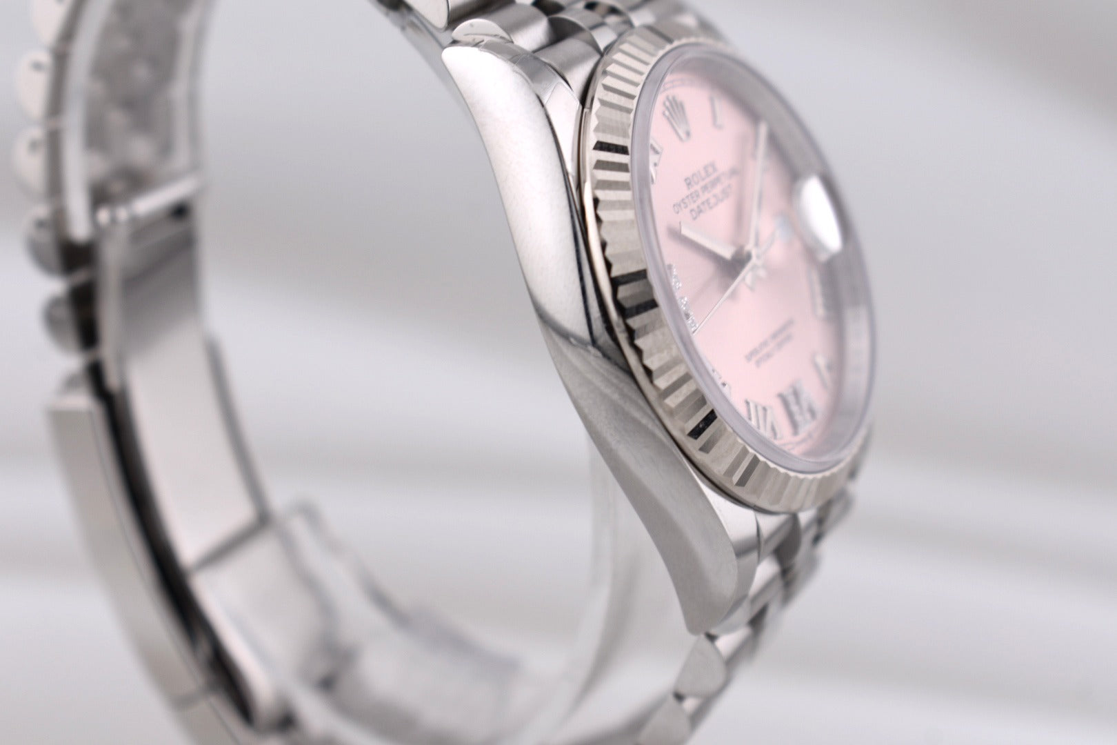 Rolex Datejust 36 Pink Roman Dial Diamond VI and IX Markers 126234 2025