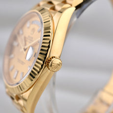 Rolex Day Date 40 Yellow Gold Champagne Baguette Diamond Dial 228238 2026