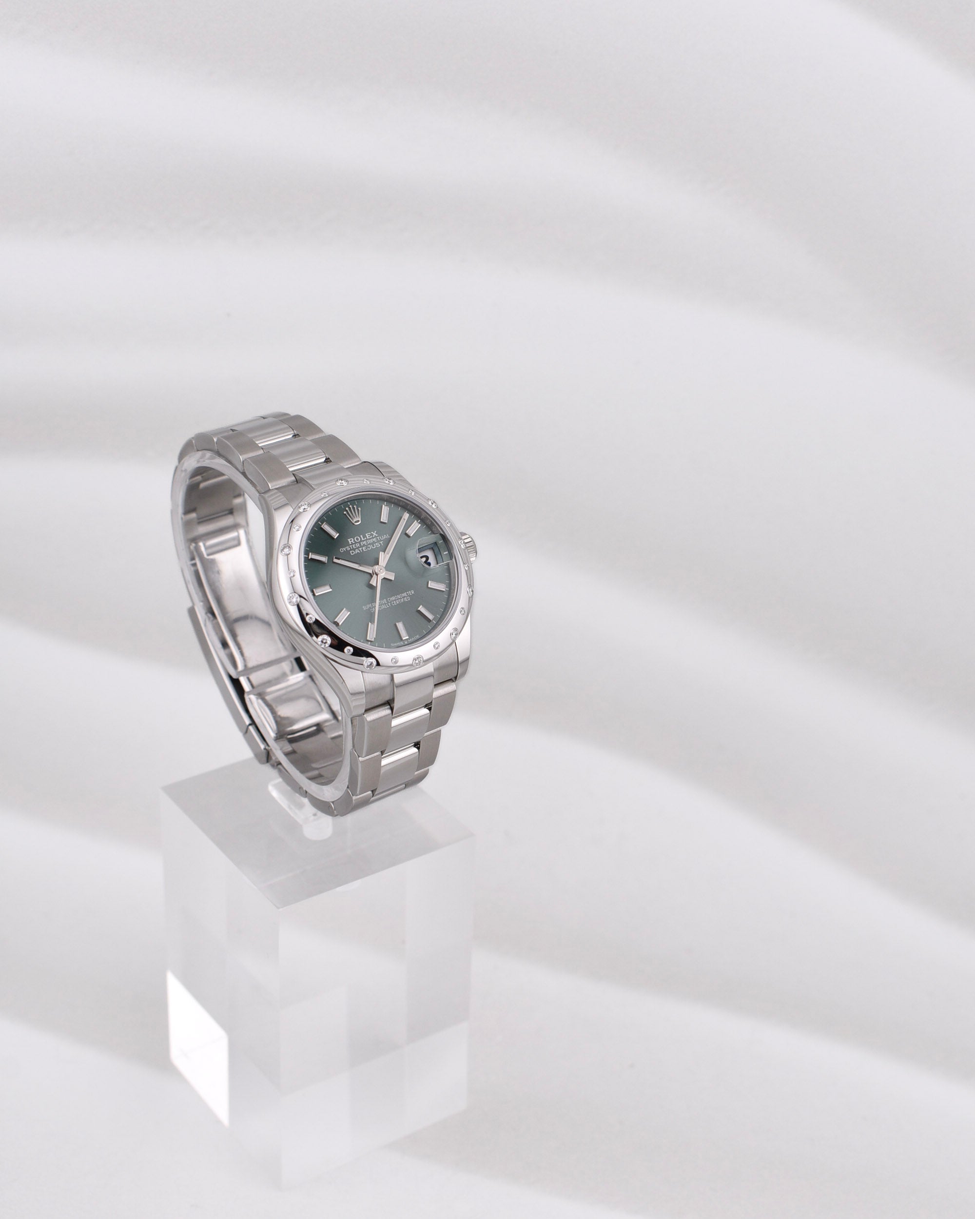 Rolex Datejust 31 Mint Green Domed Diamond Bezel 278344RBR 2026