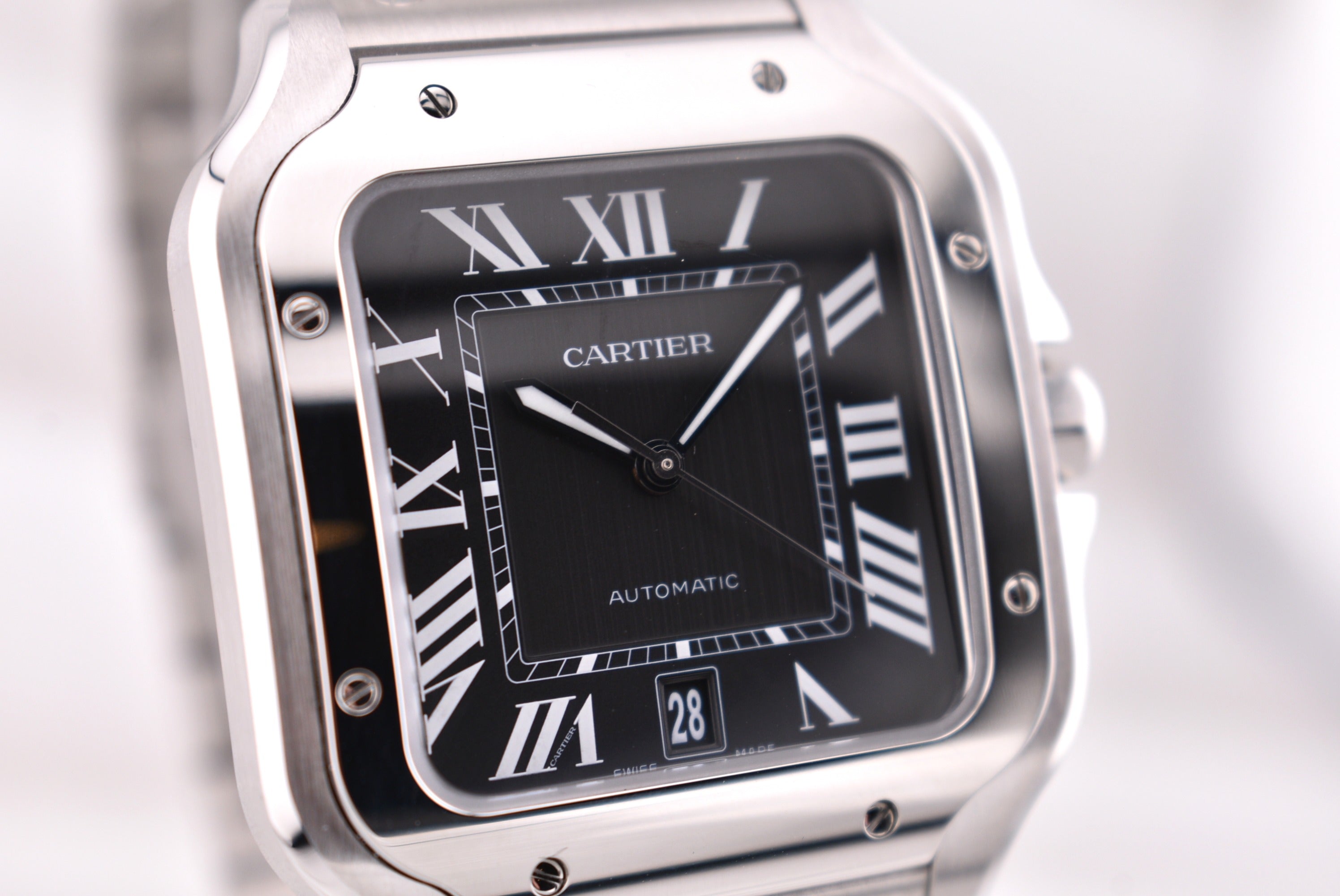 Cartier Santos Large Black Sunray Dial WSSA0096 2026