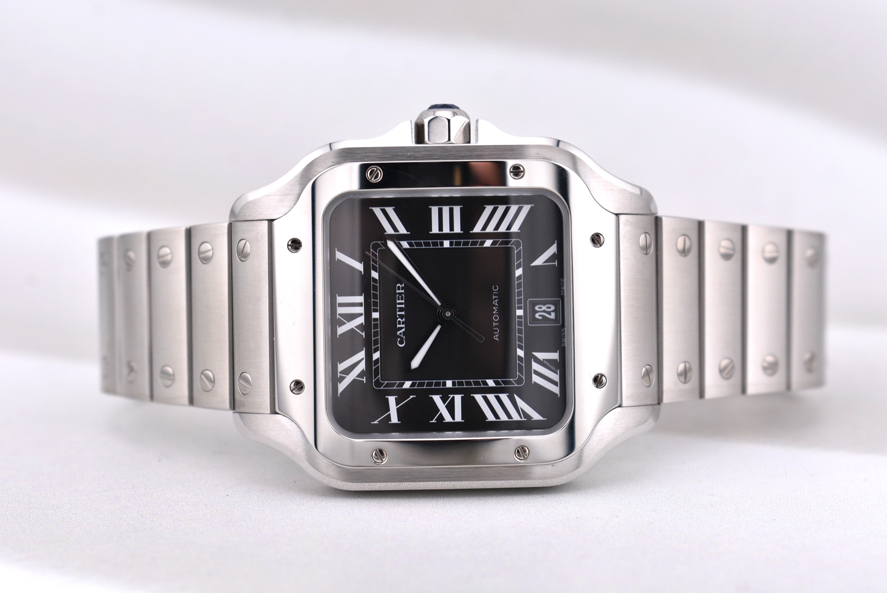 Cartier Santos Large Black Sunray Dial WSSA0096 2026