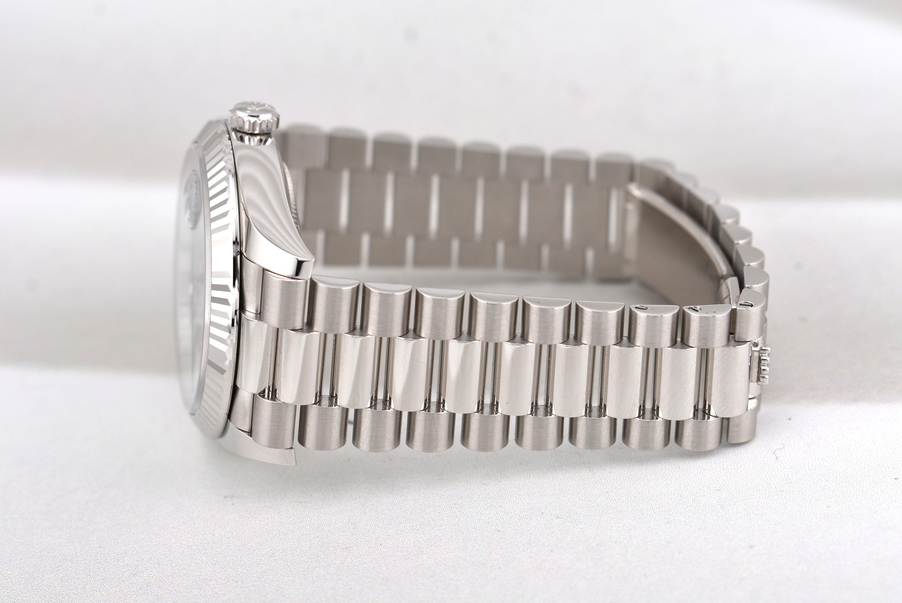 Rolex Day Date 40 Platinum Ice Blue Baguette Diamond Dial 228236 2026