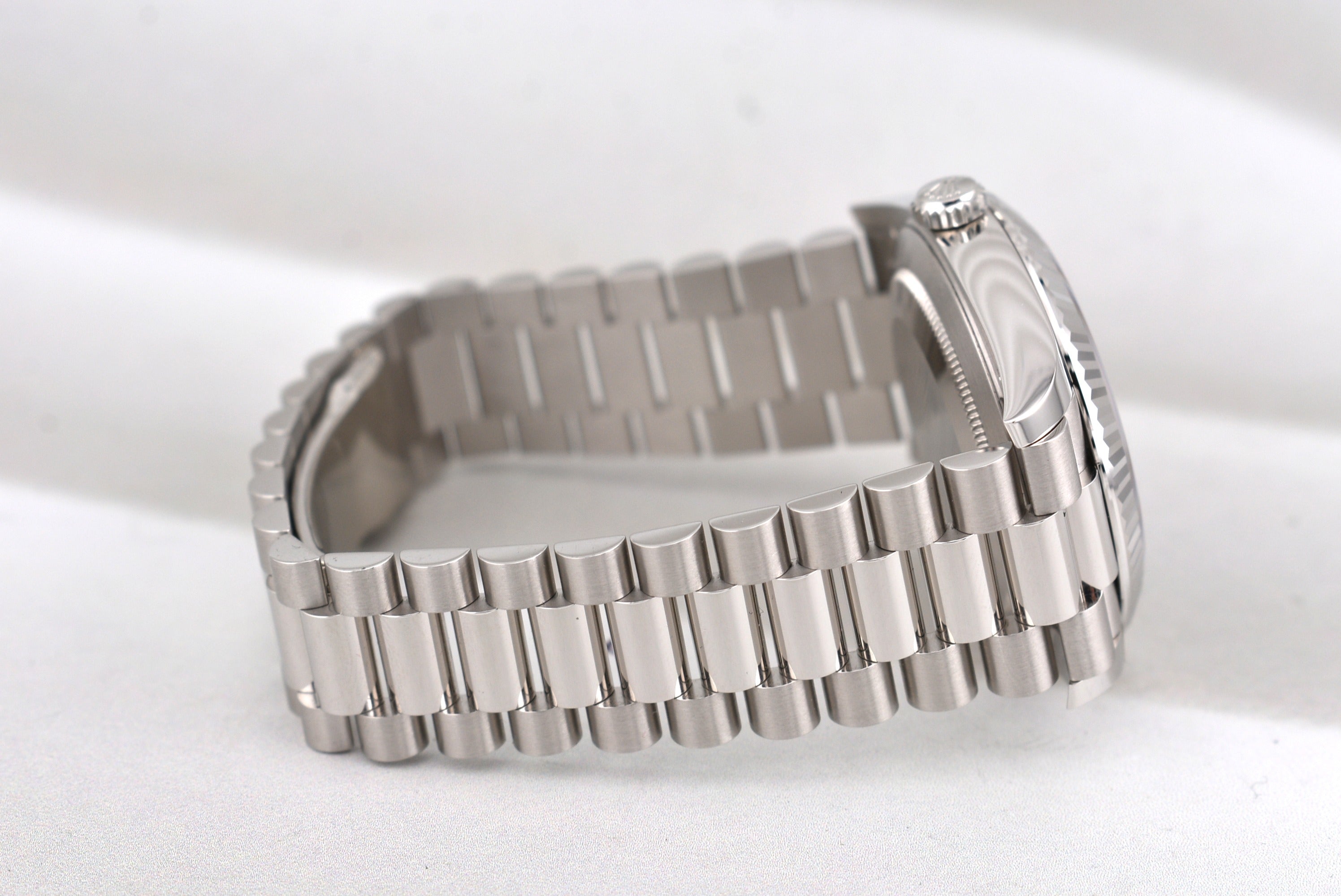 Rolex Day Date 40 Platinum Ice Blue Baguette Diamond Dial 228236 2026