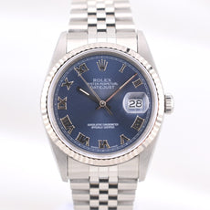 Rolex Datejust 36 Blue Roman Dial 16234 1993