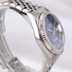Rolex Datejust 36 Blue Roman Dial 16234 1993