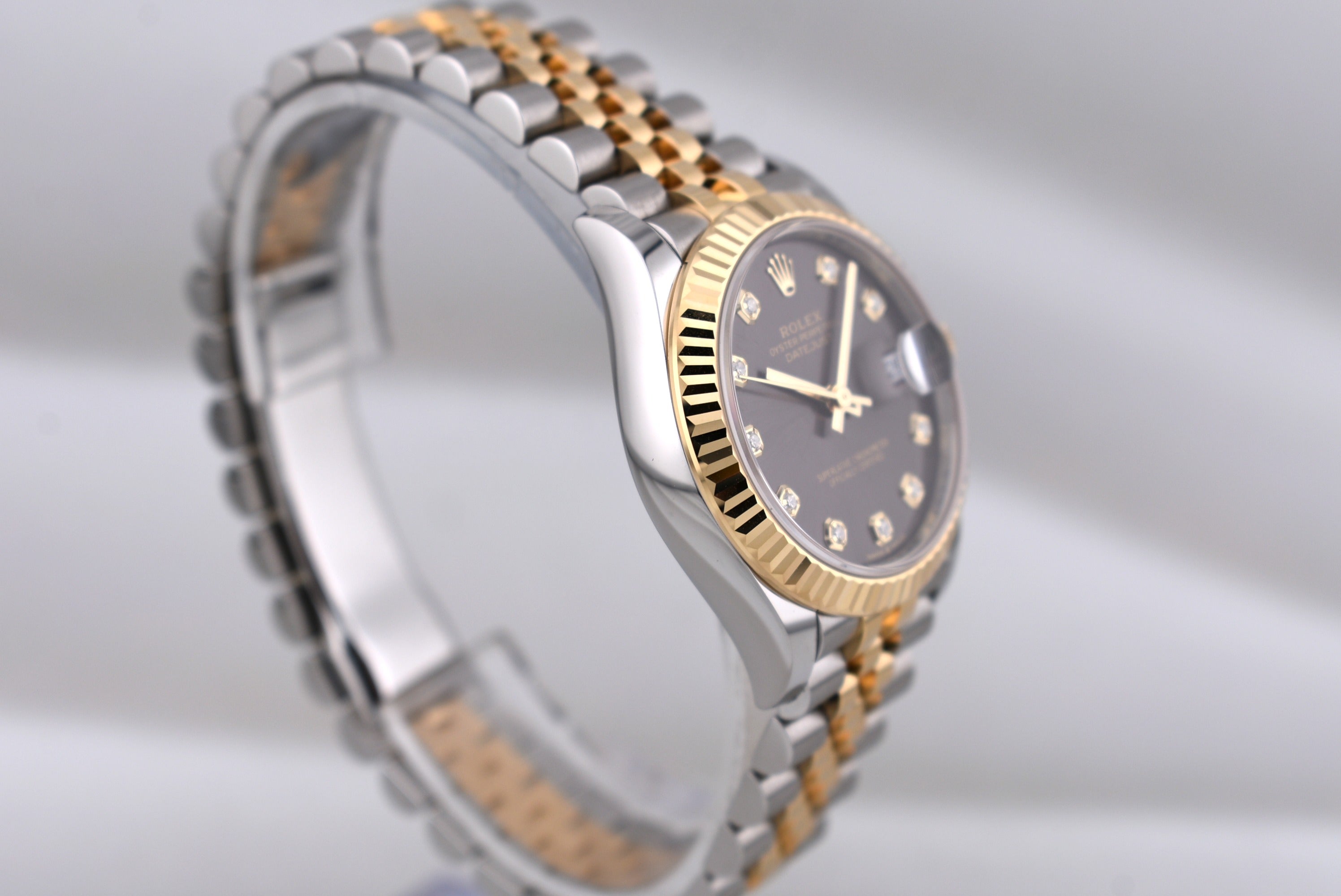 Rolex Datejust 31 Two Tone Yellow Gold Dark Grey Diamond 278273 2026