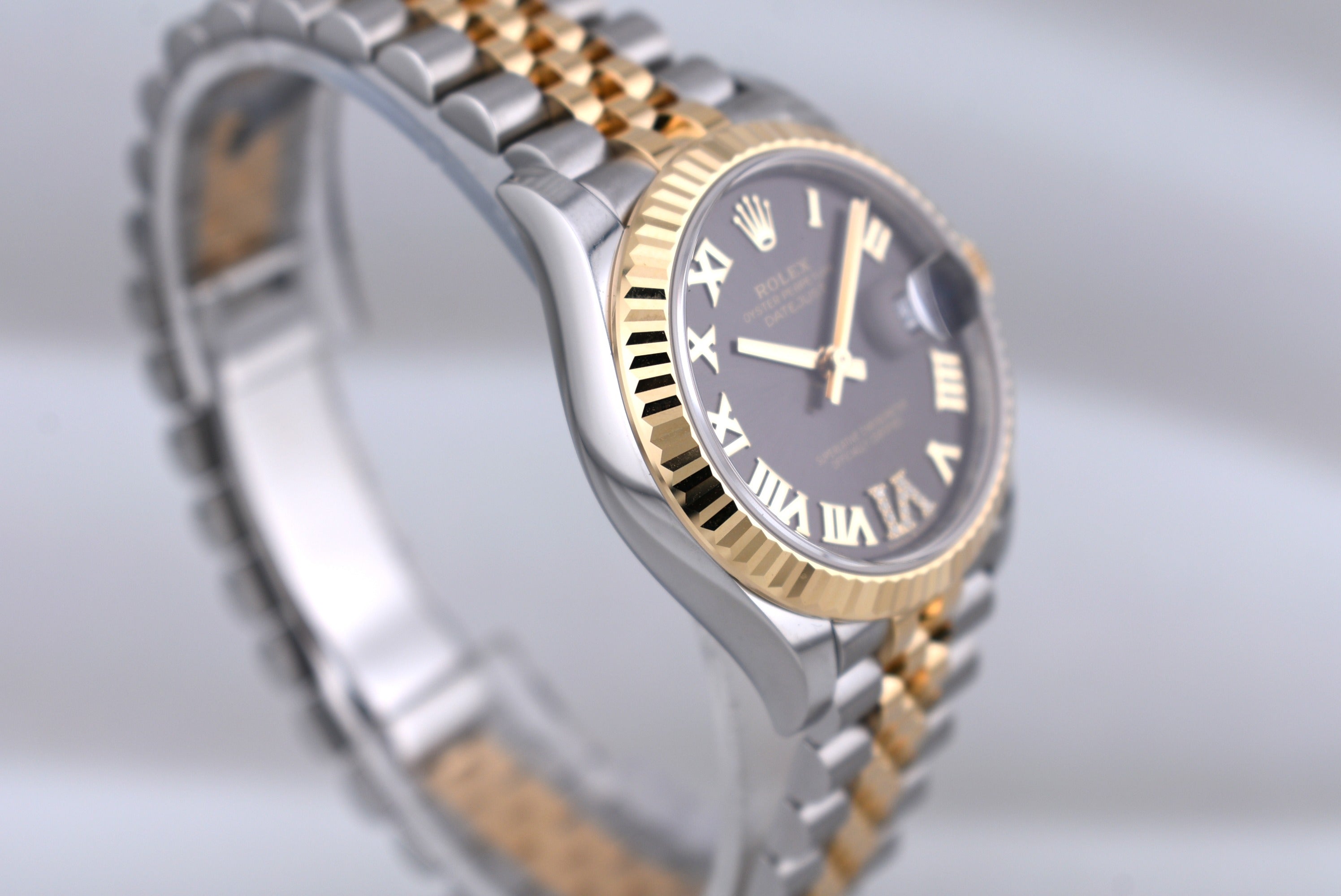 Rolex Datejust 31 Two Tone Yellow Gold Dark Grey Pave VI Dial 278273 2026
