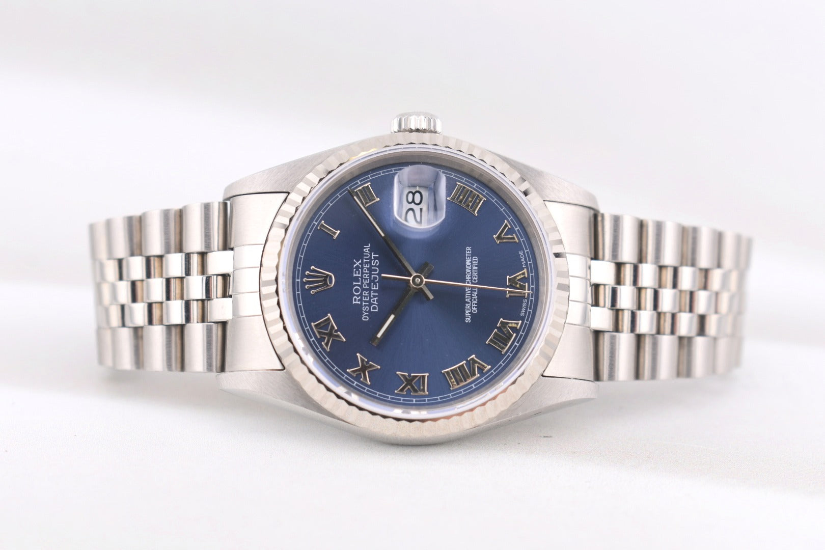 Rolex Datejust 36 Blue Roman Dial 16234 1993
