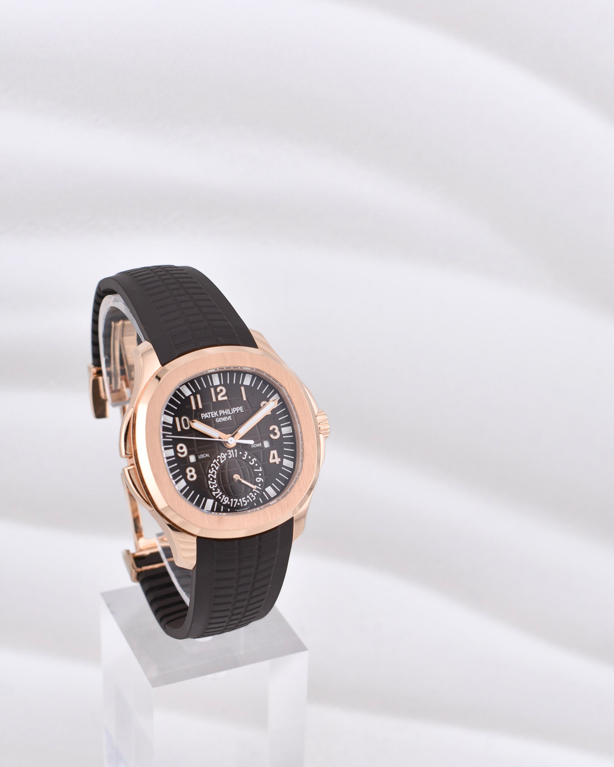 Patek Philippe Aquanaut Travel Time Rose Gold Chocolate Dial 5164R 2018