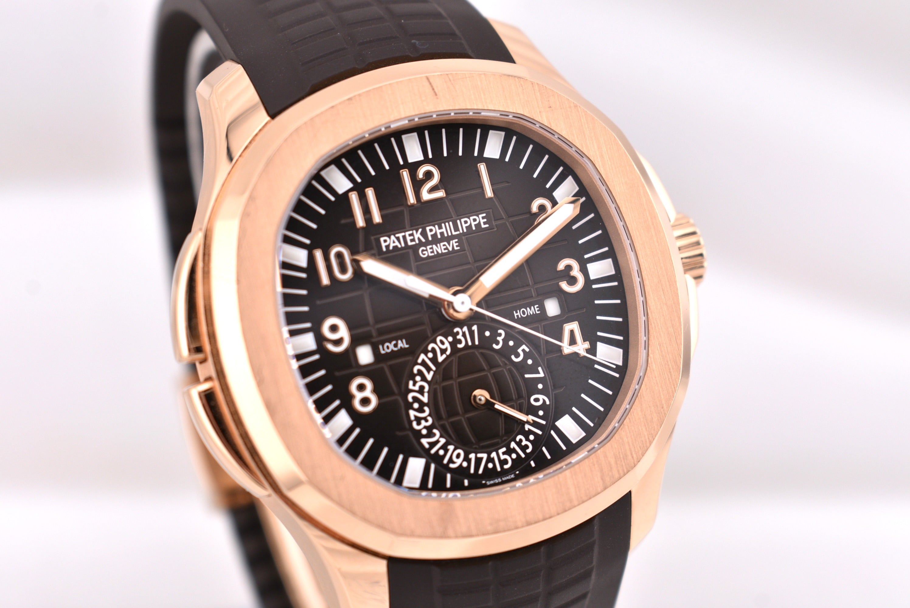 Patek Philippe Aquanaut Travel Time Rose Gold Chocolate Dial 5164R 2018