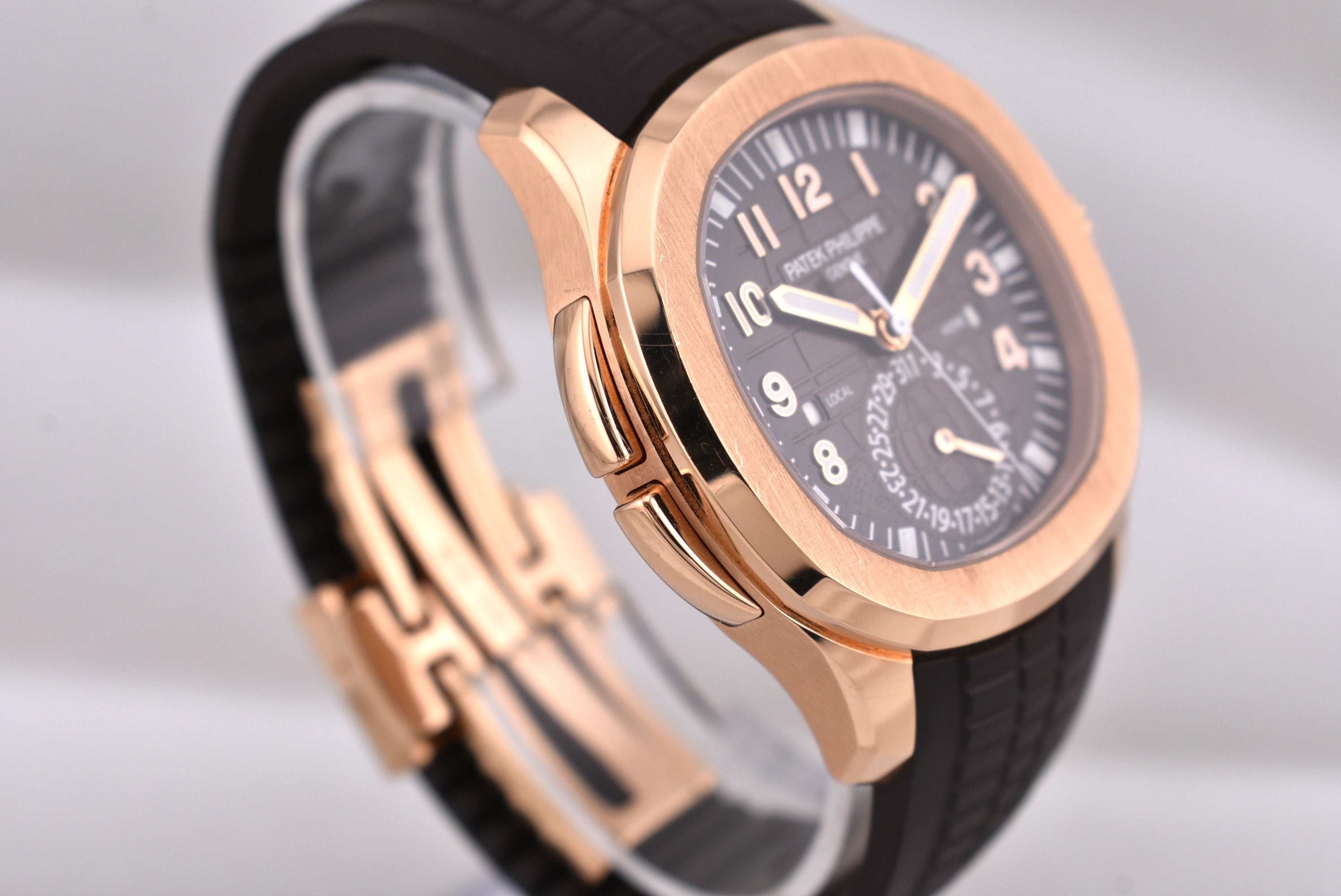 Patek Philippe Aquanaut Travel Time Rose Gold Chocolate Dial 5164R 2018