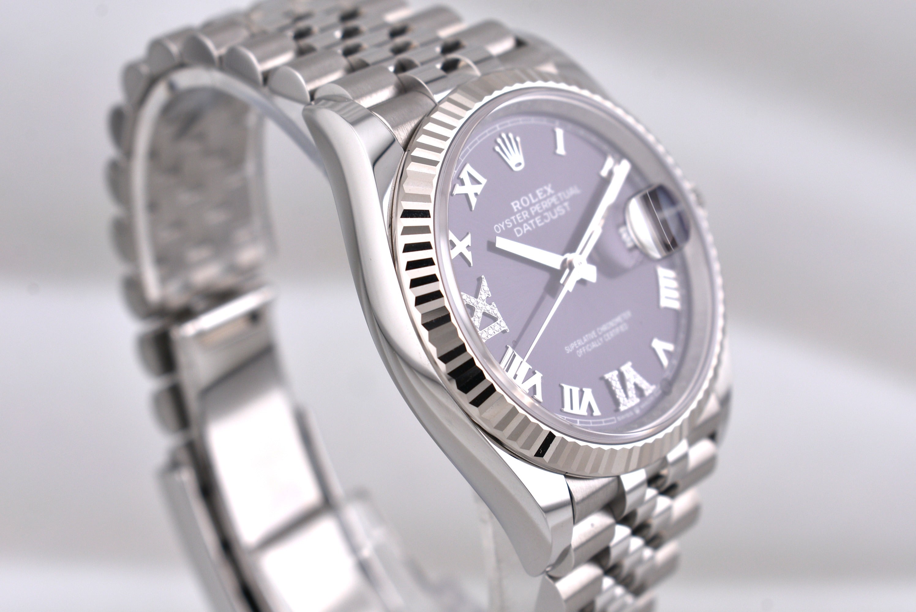 Rolex Datejust 36 Aubergine Purple Diamond VI and IX 126234 2026
