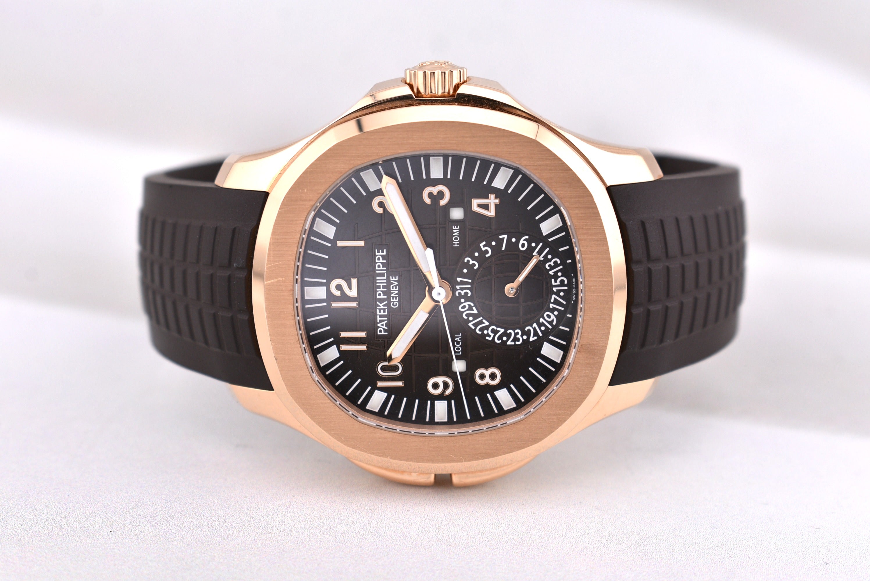 Patek Philippe Aquanaut Travel Time Rose Gold Chocolate Dial 5164R 2018