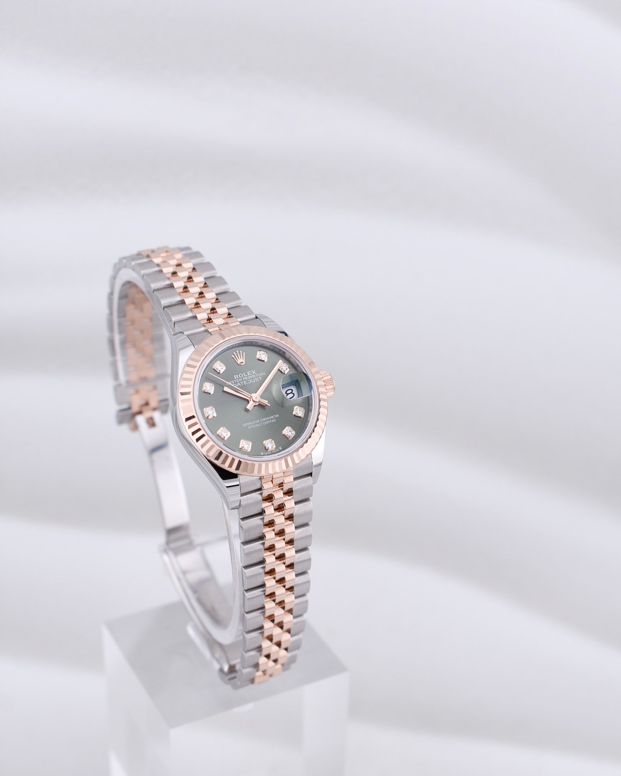 Rolex Lady Datejust 28 Two Tone Olive Diamond Dial 279171 2026