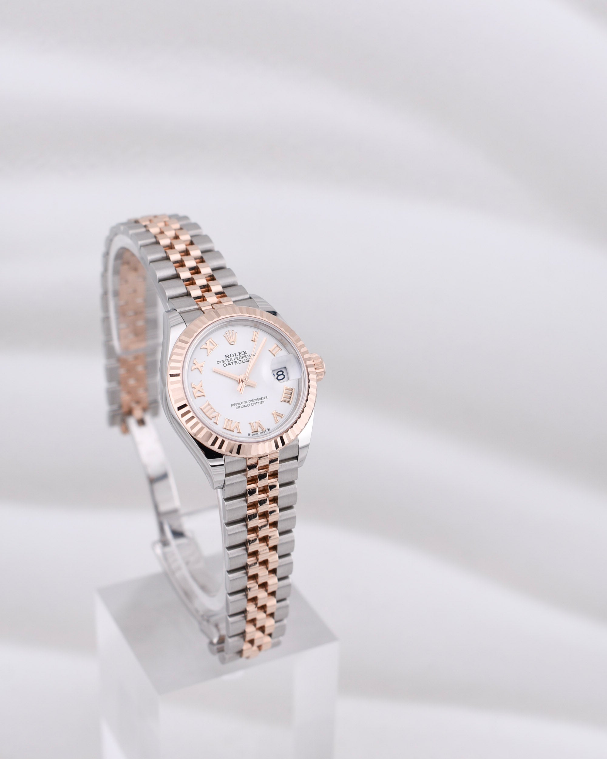 Rolex Lady Datejust Two Tone Everose Gold White Roman Dial 279171 2026