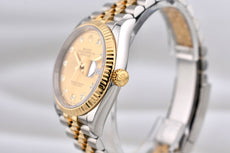 Rolex Datejust 36 Champagne Diamond Dial Two Tone Yellow Gold 126233 2025