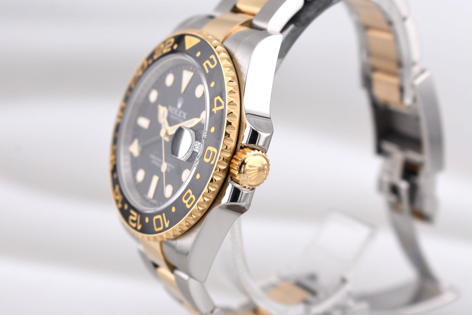 Rolex GMT Master II Two Tone Yellow Gold Green Arrow 116713LN 2012