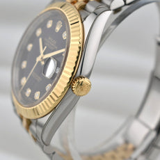 Rolex Datejust 41 Two Tone Black Diamond Dial 126333 2019