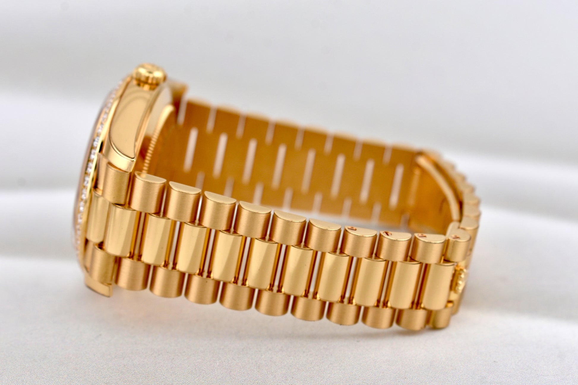 Rolex Day Date 40 Yellow Gold Champagne Baguette Diamond Dial 228348RBR 2024