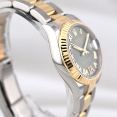 Rolex Datejust 31 Two Tone Green Roman Diamond VI Marker 278273 2025