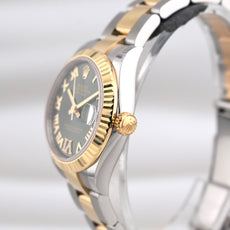 Rolex Datejust 31 Two Tone Green Roman Diamond VI Marker 278273 2025