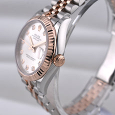 Rolex Datejust 31 Two Tone Rose Gold Silver Diamond Dial 278271 2026
