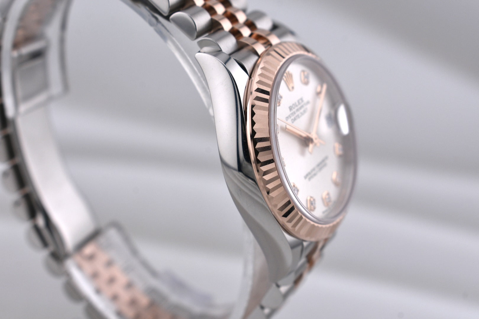 Rolex Datejust 31 Two Tone Rose Gold Silver Diamond Dial 278271 2026