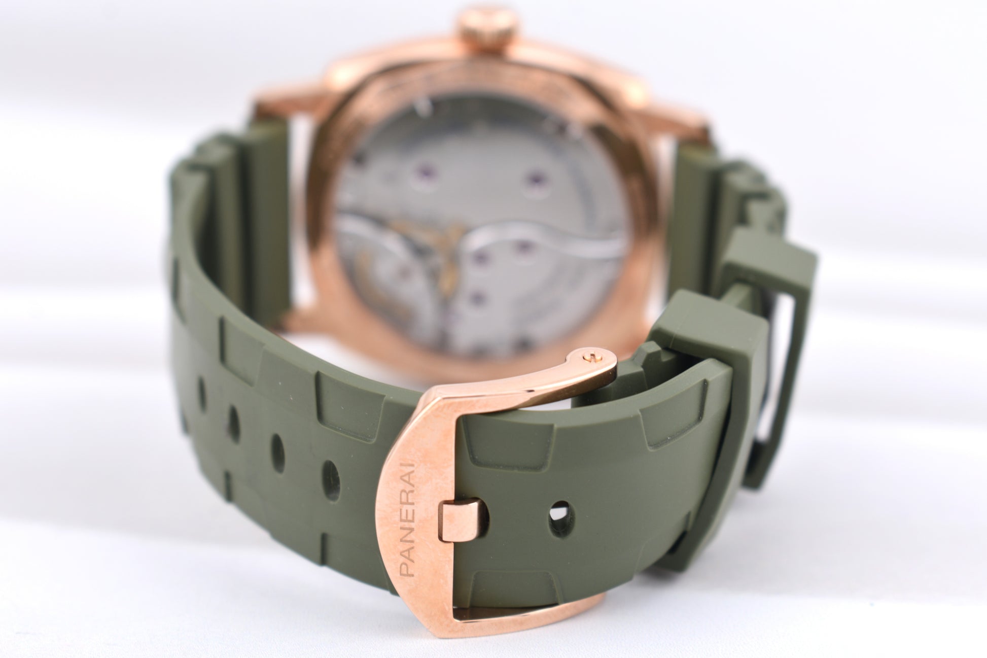 Panerai Radiomir 1940 Rose Gold on Green Rubber PAM00515 2017
