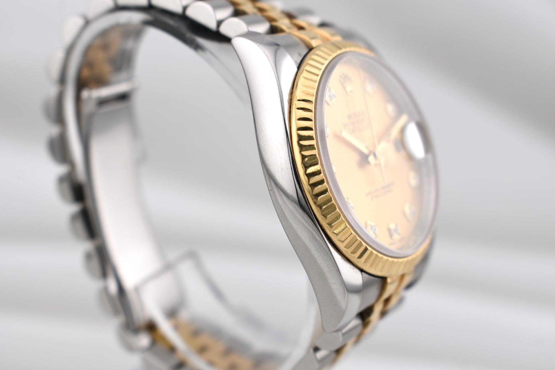 Rolex Datejust 36 Two Tone Champagne Diamond Dial Super Jubilee 116233 2013