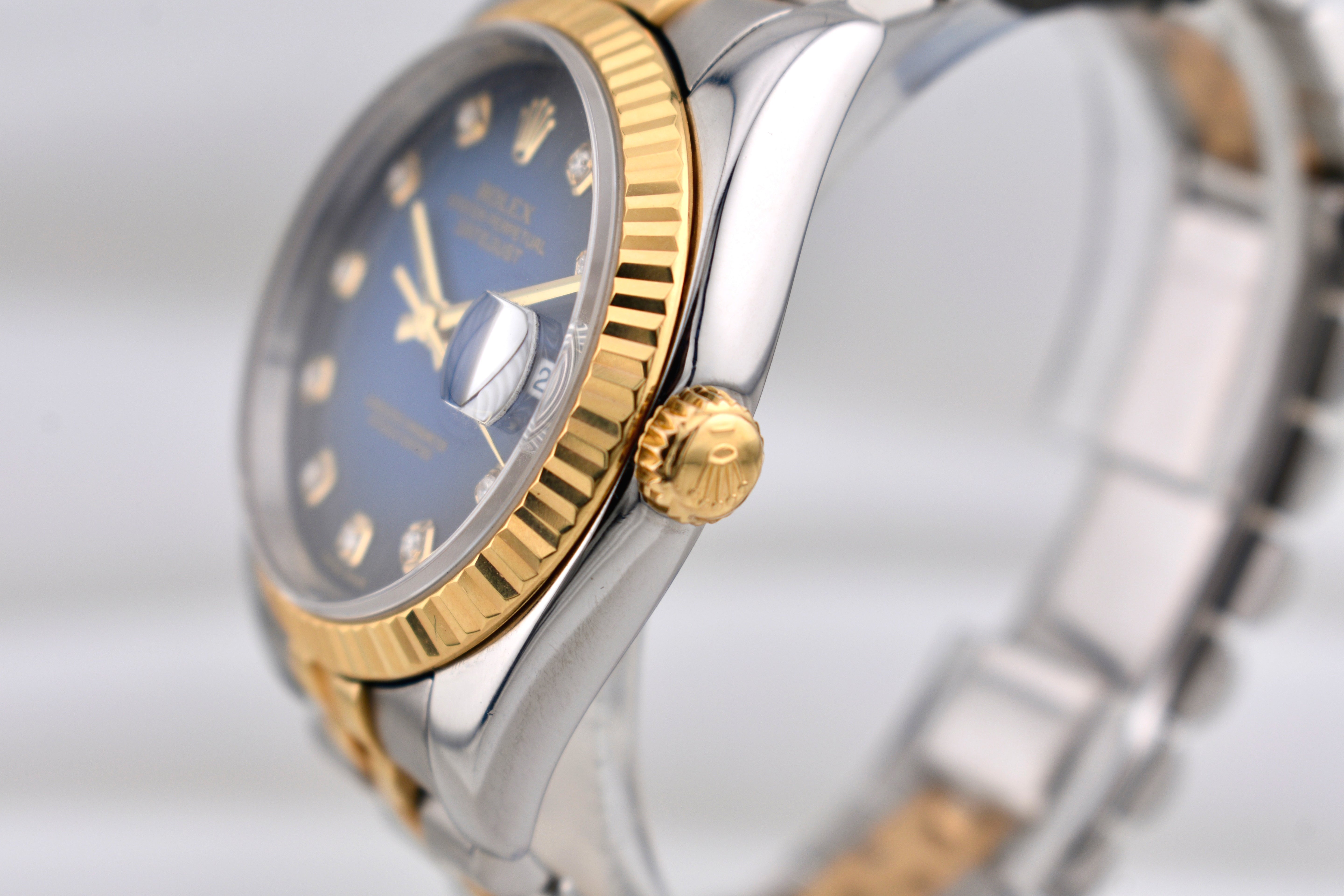 Rolex Datejust 36 Two Tone Blue Vignette Diamond Dial 116233 2005 (Approx)