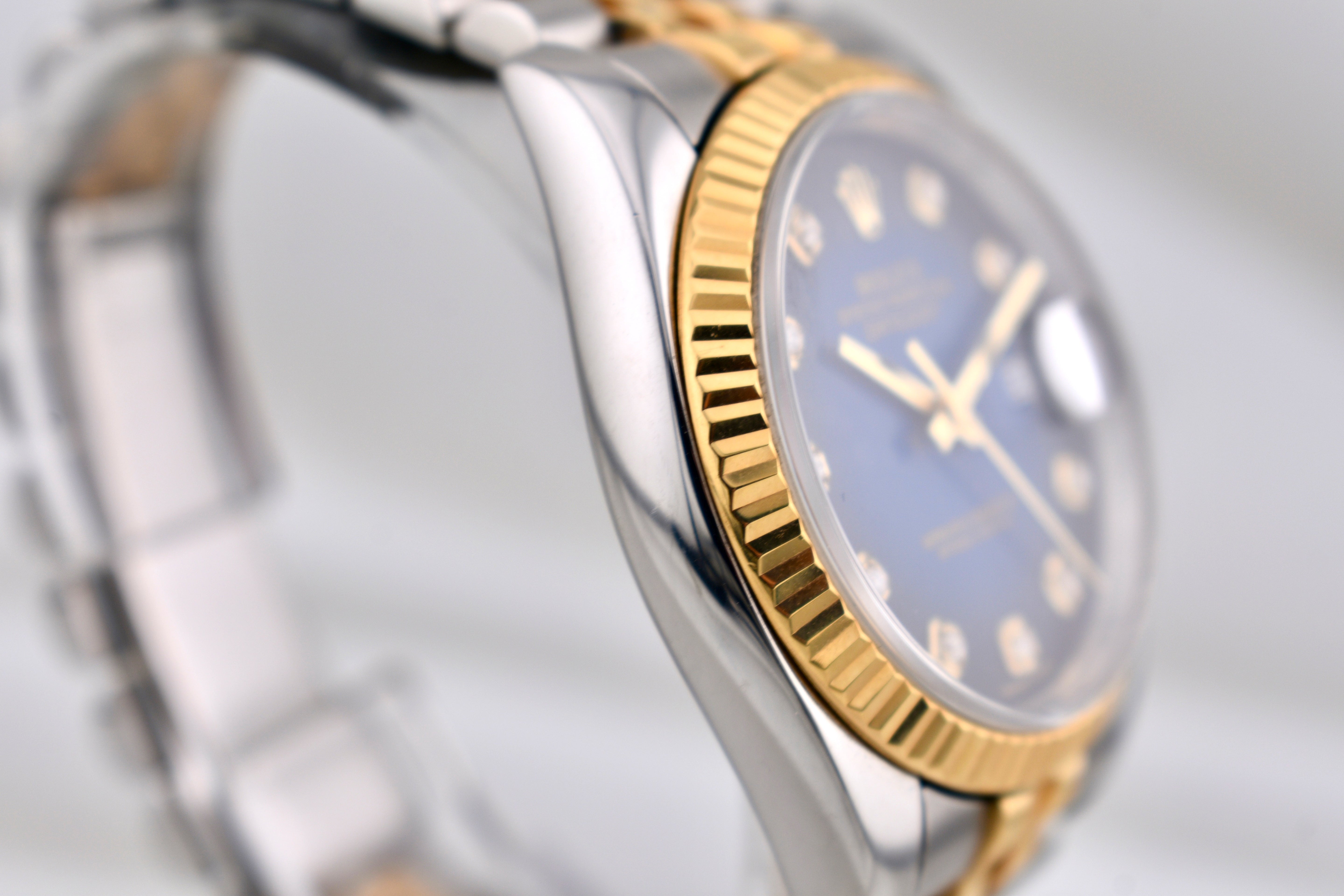 Rolex Datejust 36 Two Tone Blue Vignette Diamond Dial 116233 2005 (Approx)