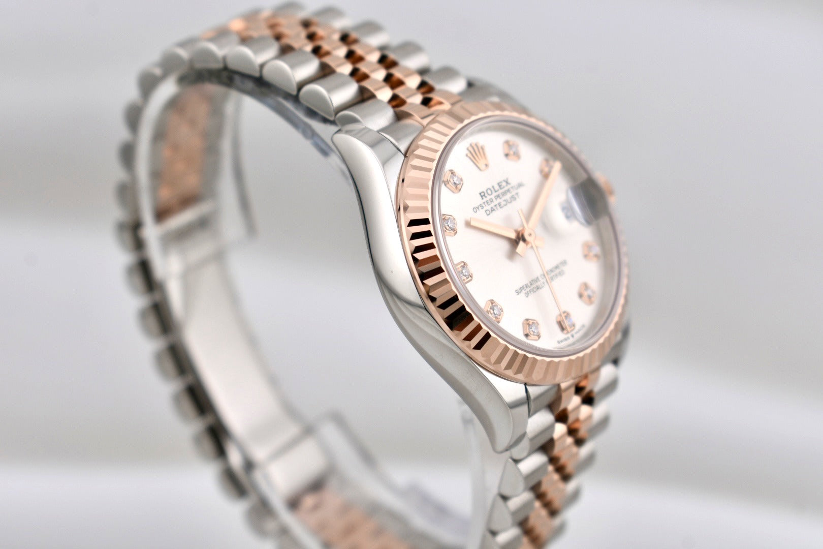 Rolex Datejust 31 Silver Diamond Dial Two Tone Rose Gold 278271 2025