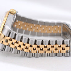 Rolex Datejust 36 Two Tone Black Diamond Dial 16233