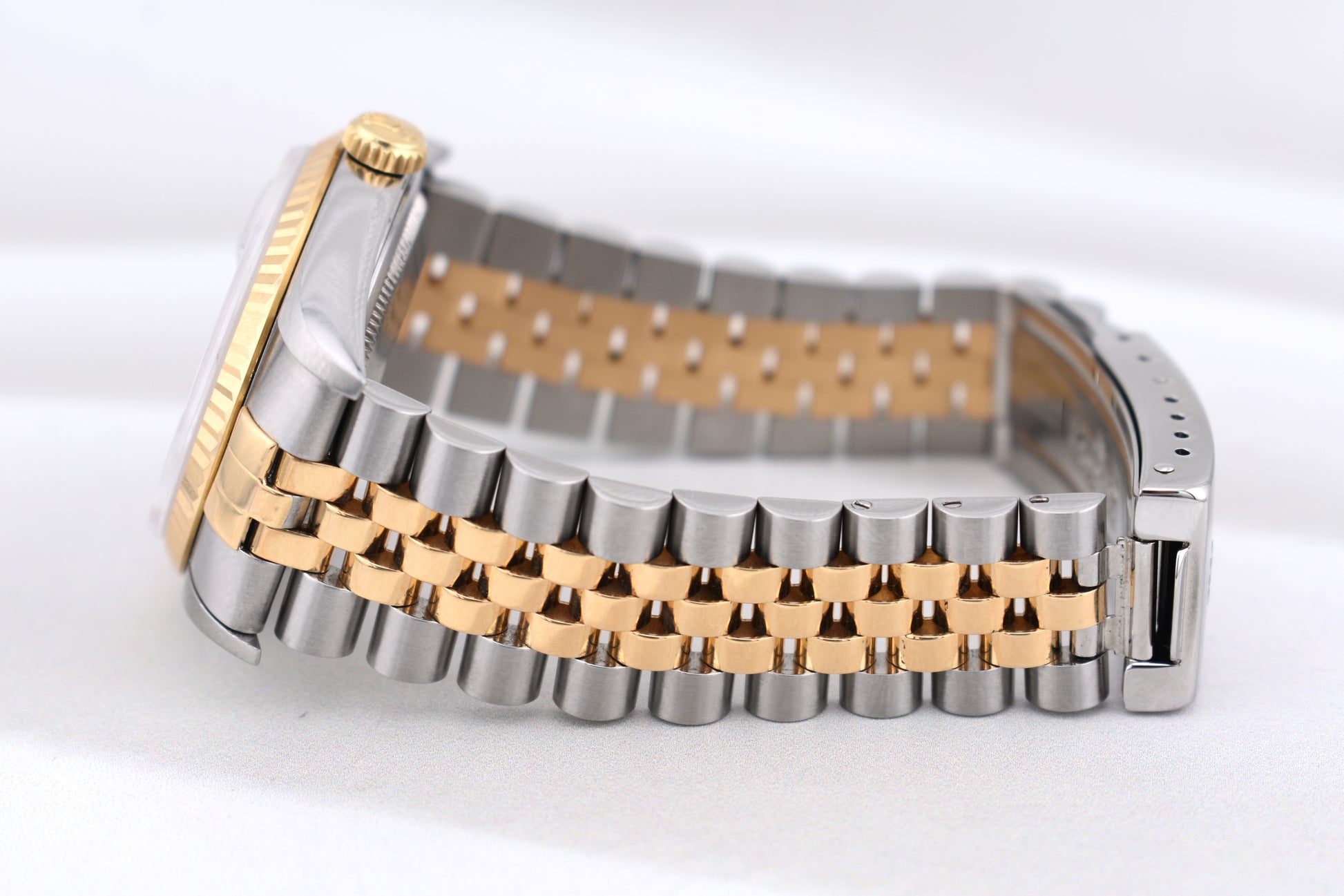 Rolex Datejust 36 Two Tone Black Diamond Dial 16233