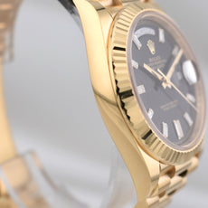 Rolex Day Date 40 Black Diamond Baguette Dial 228238 2025