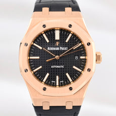 Audemars Piguet Royal Oak Selfwinding Black Dial Rose Gold 15400OR 2016