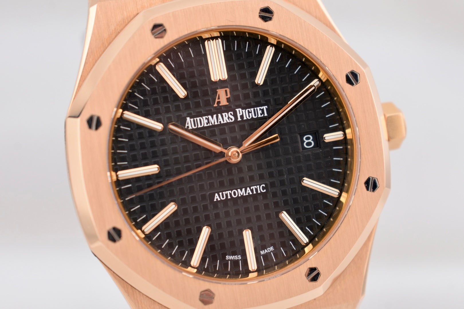 Audemars Piguet Royal Oak Selfwinding Black Dial Rose Gold 15400OR 2016