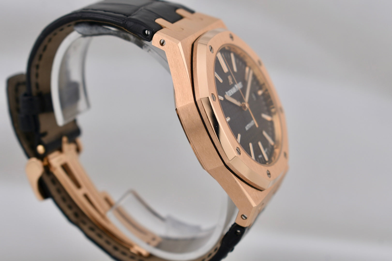 Audemars Piguet Royal Oak Selfwinding Black Dial Rose Gold 15400OR 2016